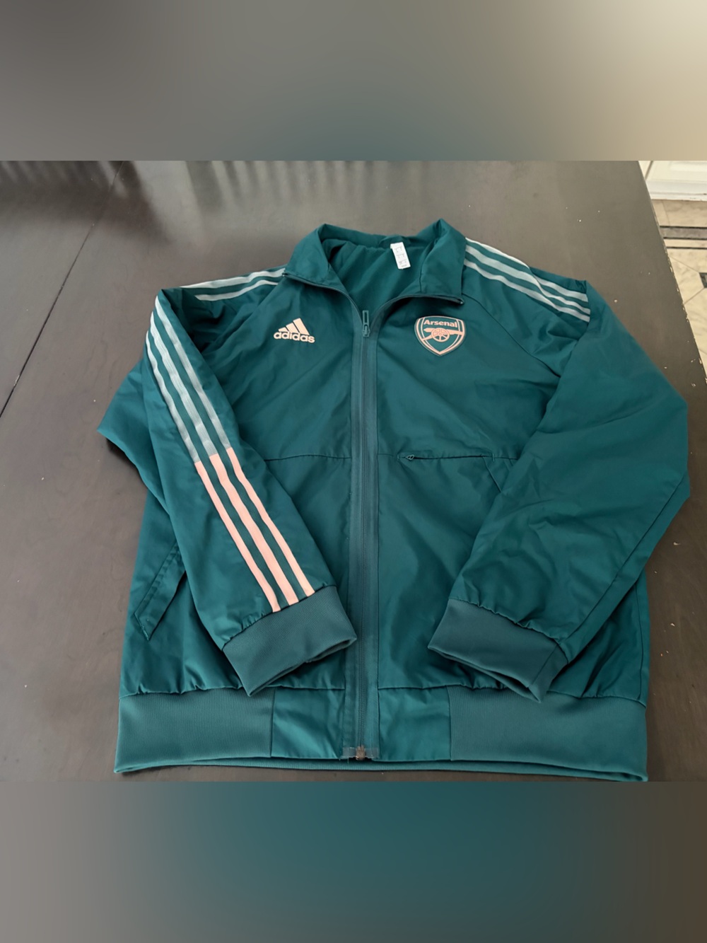 2020 Adidas Arsenal Anthem Soccer Jacket Men’s Size Small Green Pink Windbreaker